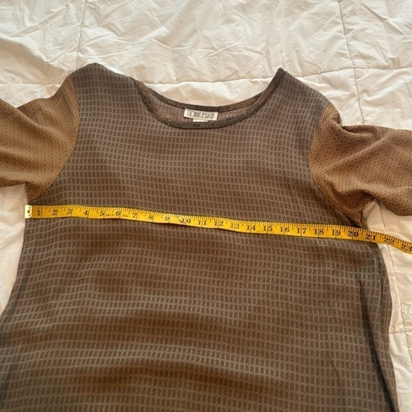 Donna Jessica brown and tan dress made in USA 🇺🇸 - Picture 7 of 10